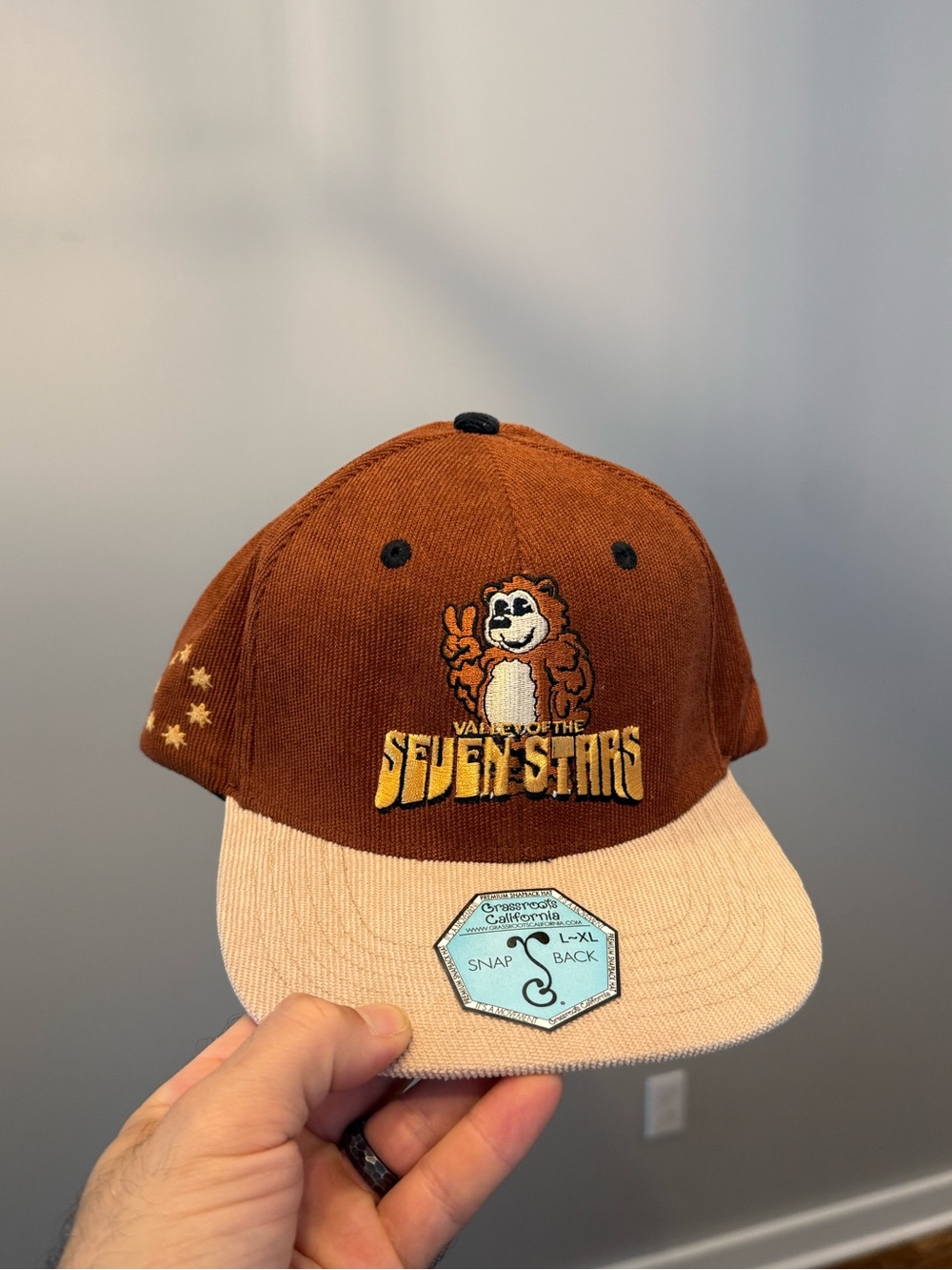 Seven Stars Brown CorduroySnapback